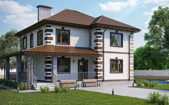 Проект дома из газобетона К179