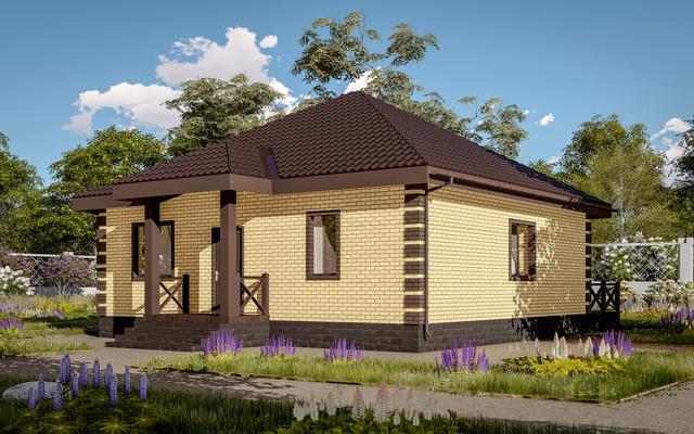 Проект одноэтажного дома 70 кв.м.