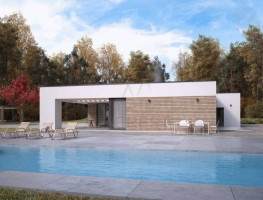 Пример современного дома с бассейном