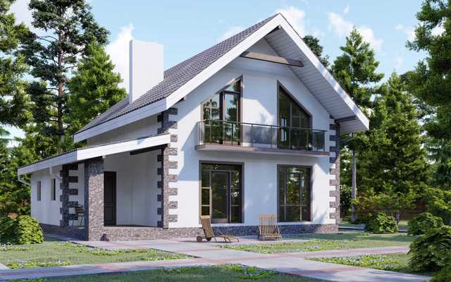 Проект дома из газобетона К125
