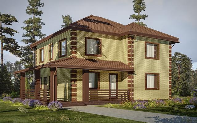 Проект двухэтажного дома 173 кв.м.