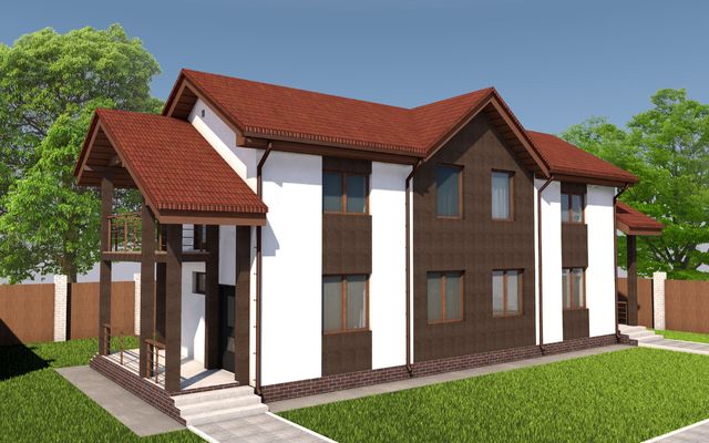 Проект двухэтажного таунхауса 70 кв.м.